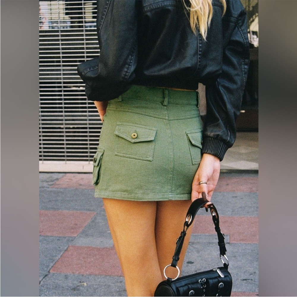 Princess Polly Khaki Mini Skirt